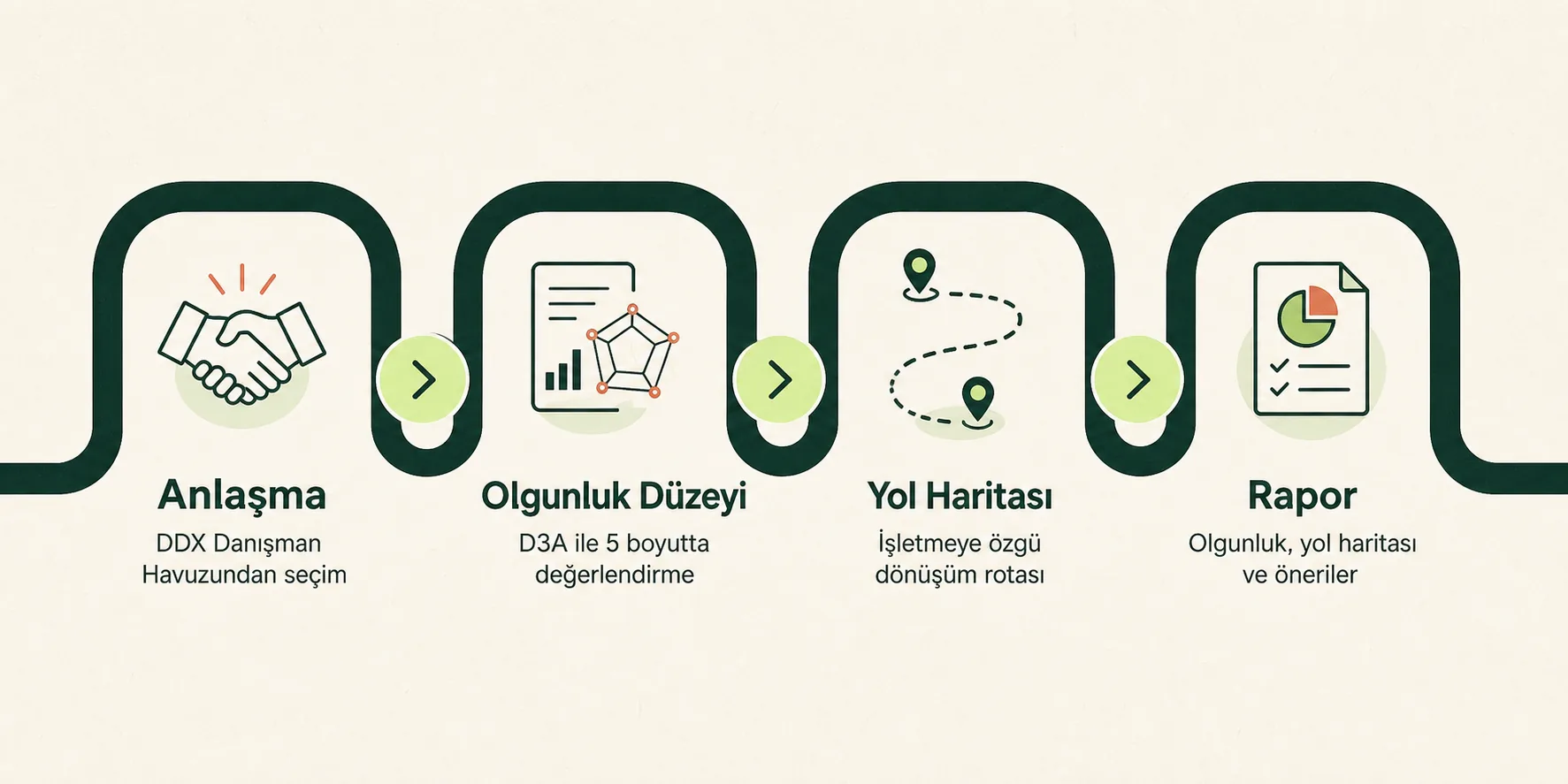DDX danışmanlığı süreci: anlaşma, olgunluk düzeyi, yol haritası ve rapor